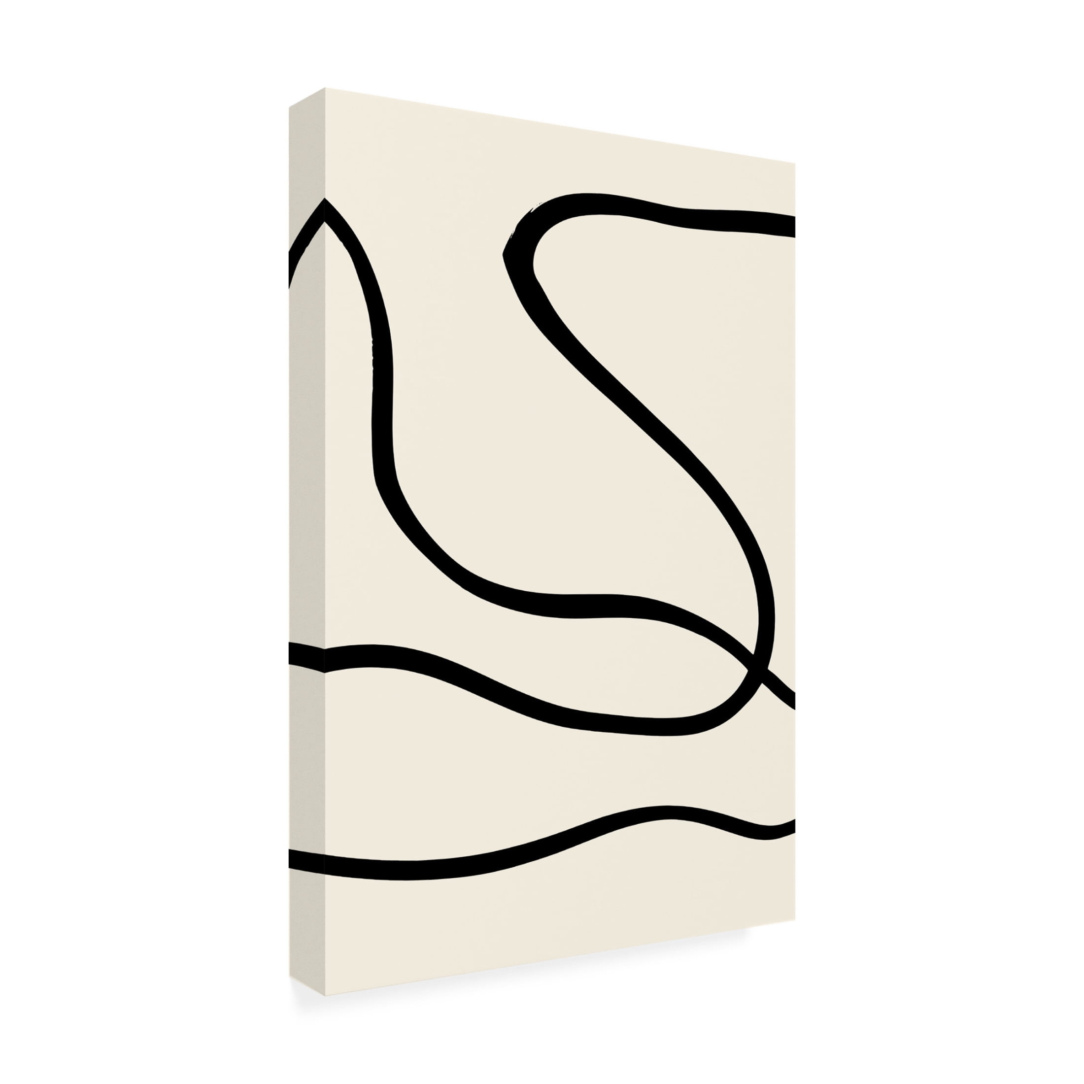 Canvas Wall Art - Pictufy Studio 'Black Lines 01' Wall Art for Living Room, Bedroom, or Office Décor by Trademark Fine Art - 12 x 19 Inches