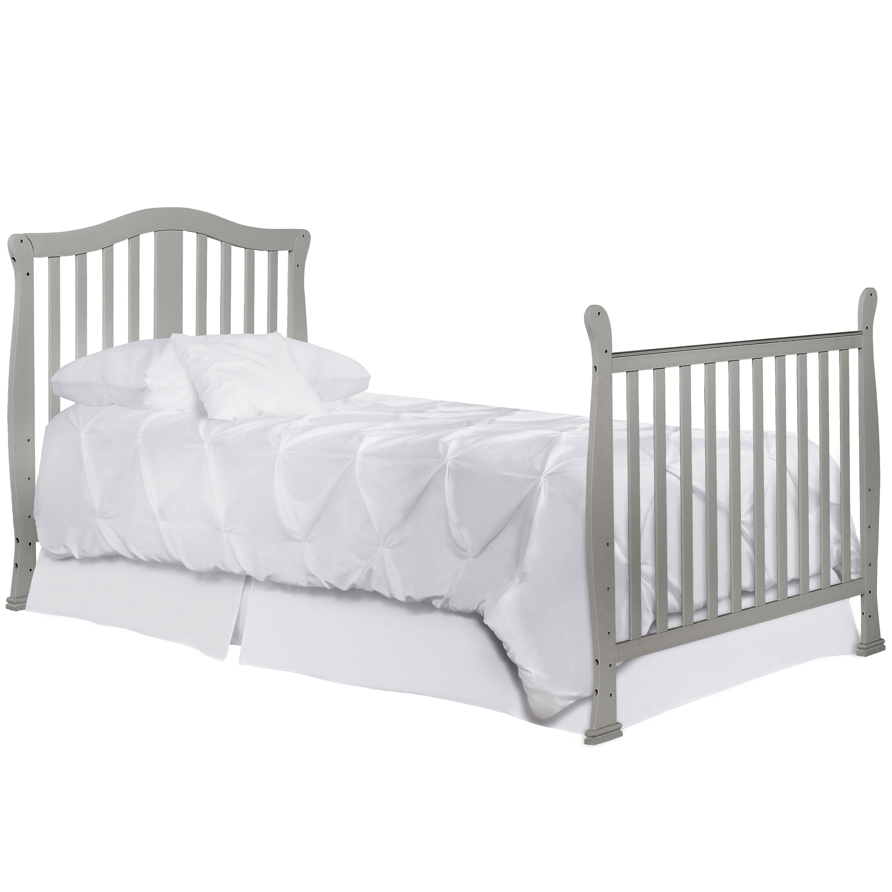 Dream On Me Mini Crib Bed Rail, Cool Grey