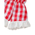 thumbnail image 6 of Puloru Baby Plaid Print Short Romper, Sleeveless Square Collar Sling Jumpsuit, 6 of 9