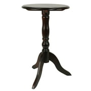 Decor Therapy Chic Pedestal Round Accent Table, 24x 15x15 - Aged Cherry