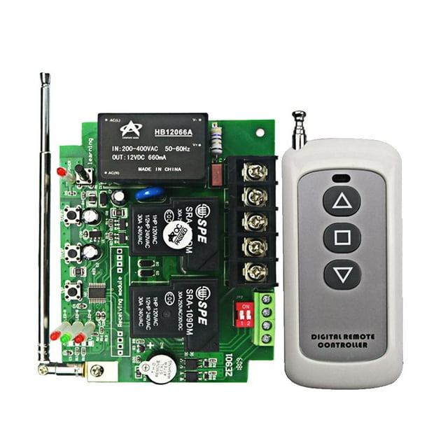 Receptor Inalámbrico de Interruptor Remoto de Retransmisión 433mhz 2ch Con Transmisor Sunnimix Tablero de interruptor de control remoto