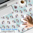 thumbnail image 2 of Long Mouse Pads for Desk,Light Blue Cartoon Unicorn Head Pattern Desk Mats on Top Of Desks, Desk Mouse Pad Extra Large with 3mm Non-Slip Base and Stitched Edge for Gaming,Office,Work,Home 47.3"x23.6", 2 of 6