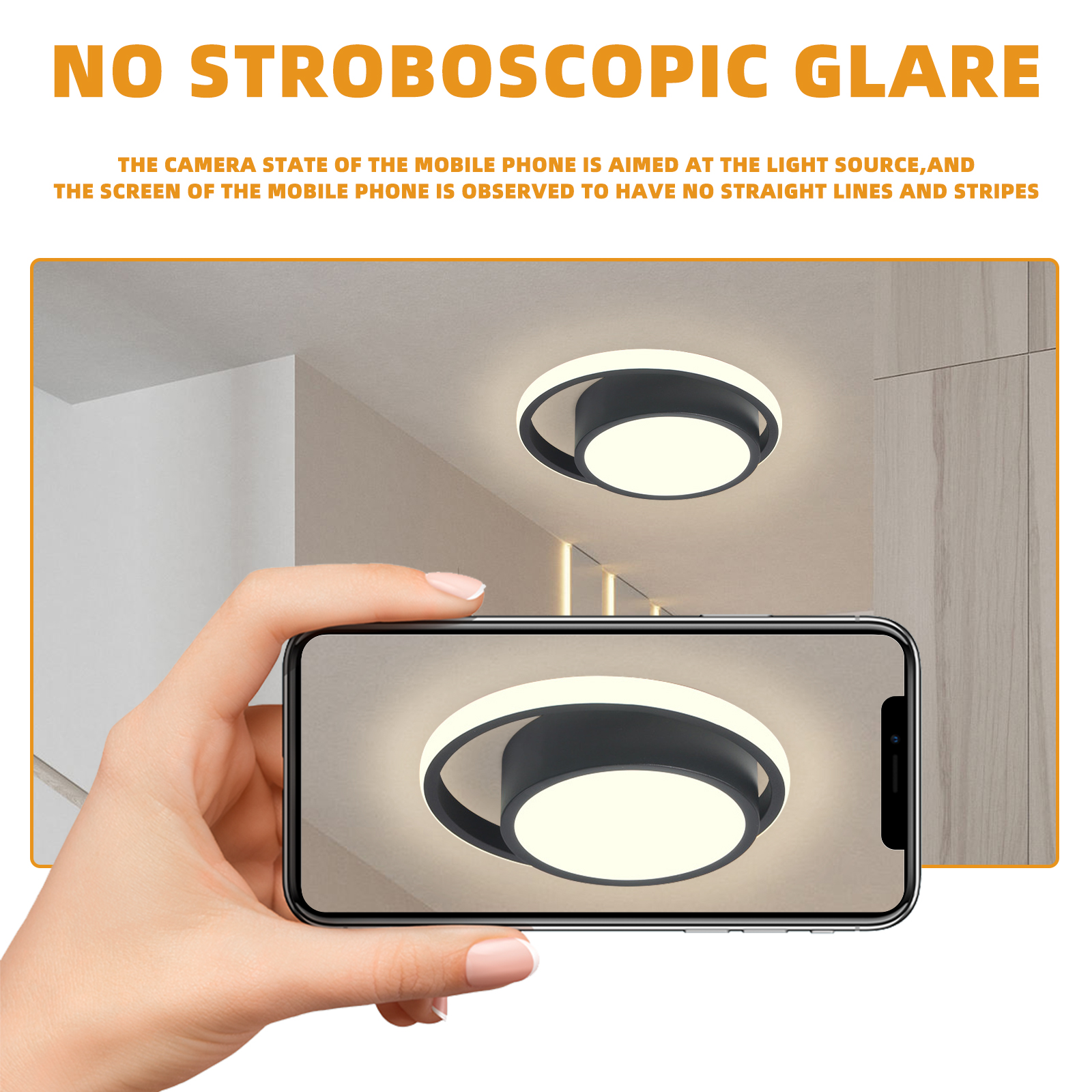 Modern Led Ceiling Light Round Ceiling Lamp Including Bulbs Warm Light 3000K Fixtures For Bedroom Kitchen Study Stair Hallway Small Aisle Lamp Corridor Light (Black)