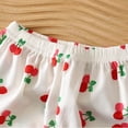 thumbnail image 4 of Mifsaly Toddler Girls 2 Piece Pajama Outfits Cute Graphic Sleeveless Ruffle Trim Tops and Shorts Kids Soft Breathable Summer Casual Home Clothes, 4 of 8
