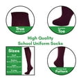 thumbnail image 4 of Sierra Socks Girls’ Cotton Knee High Socks, Uniform Fit, 3-Pack, Soft & Breathable Feel, 4 of 4