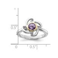 thumbnail image 2 of 1/2 Carat (ctw) Amethyst Flower Ring in Sterling Silver, 2 of 4