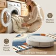 thumbnail image 5 of ODIKA 8'x10' Washable Area Rug Non-Shedding, Easy Care, Entrance Abstract Vinyl Record Inspired Concentric Entryway Circle for King Size Bedroom Under Bed, Master Suite, 5 of 7