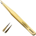 thumbnail image 1 of Curacoro Pince à Cils - Pince à Cils Professionnelle et de Précision à Pointe en Fibre pour Extensions de Cils, Pinces Multi-Formes et Usages pour le Volume, l'Isolation et les Cils Classiques (Or, la Classique), 1 of 8