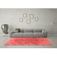 thumbnail image 3 of Ahgly Company Machine Washable Indoor Rectangle Abstract Red Modern Area Rugs, 2' x 4', 3 of 4