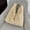 Khaki, variant on Winter Soft Plush Women's Shoulder Bags Faux Lamb Wool female Underarm Bag Large Capacity Ladies Fluffy Travel Tote Handbags