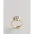 thumbnail image 2 of 3Ct Emerald Cut Moissanite Three-Stone Unique Bezel Fit 14k Yellow Gold Plated, 2 of 2
