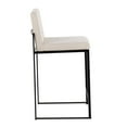 thumbnail image 5 of Fuji High Back Counter Stools for Kitchen Counter, Counter Height Chairs, Bar Stools Set of 3 with Backs, Counter Stools Set of 3 Black, Bar Stools Set of 3 Counter Height (Beige Fabric), 5 of 6