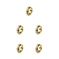 thumbnail image 3 of QualitChoice Ring Roman Numerals Jewelry Fashion Carbon Wedding Charm Couple Inlay Polished Rings Simple Personality Golden Golden 8# 5Set, 3 of 6