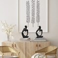 thumbnail image 3 of Thinker Style Resin Statue Decorative Abstract Sculpture Collection Home Decor Modern Office Shelf Desk Top (Left Black), 3 of 5