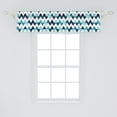 thumbnail image 2 of Ambesonne Blue and White Window Valance, Modern Zig Zag, 54" X 12", Pale Blue Dark Blue, 2 of 3