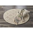 thumbnail image 2 of Lr Home Sinuous Ivory 4 Feet Moroccan Trellis Round Area Rug, 2 of 2