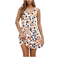 thumbnail image 1 of Sexy Vestido Corto Rayado Cuello Redondo Bolsillo Moda Casual, Poliéster Altamente Elástico para Ropa Interior Y Pijamas, 1 of 9