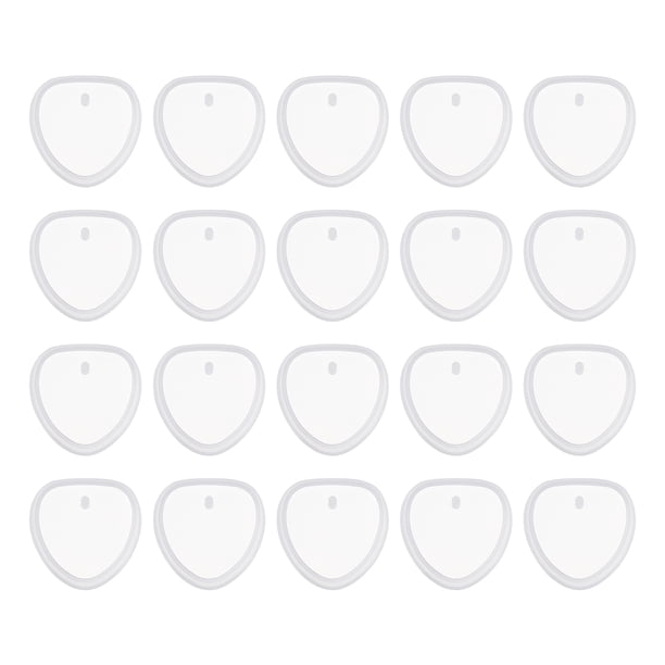 Uxcell 20 Pcs Moldes de llaveros de resina en forma de corazón, kit de moldes de silicona epóxica con agujero para colgantes de llaveros y joyería