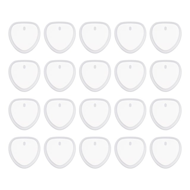 Uxcell 20 Pcs Moldes de llaveros de resina en forma de corazón, kit de moldes de silicona epóxica con agujero para colgantes de llaveros y joyería