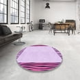 thumbnail image 4 of Ahgly Company Machine Washable Indoor Square Transitional Orchid Purple Area Rugs, 5' Square, 4 of 7
