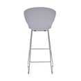 thumbnail image 3 of Mid-century Plastic Counter Stool with Metal Legs Gray Set of 2, 3 of 3