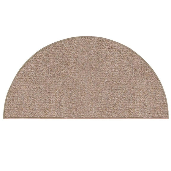 Home Queen Color World Collection Pet Friendly Indoor Outdoor Area Rug Beige - 48" x 96" Half Round