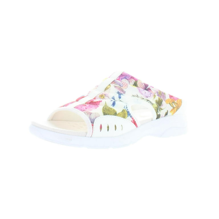Easy Spirit Womens Traciee 2 Open Toe Slide Sandals White 8.5