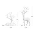 thumbnail image 6 of 2 PCS Reindeer Christmas Decor, Resin Deer Figurines, Elk Statues Ornament, Xmas Home Decorative Sculpture for Tabletop Window Desk Fireplace (Gold), 6 of 6