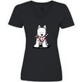 thumbnail image 3 of Inktastic Westie in Bandana Women's V-Neck T-Shirt, 3 of 5