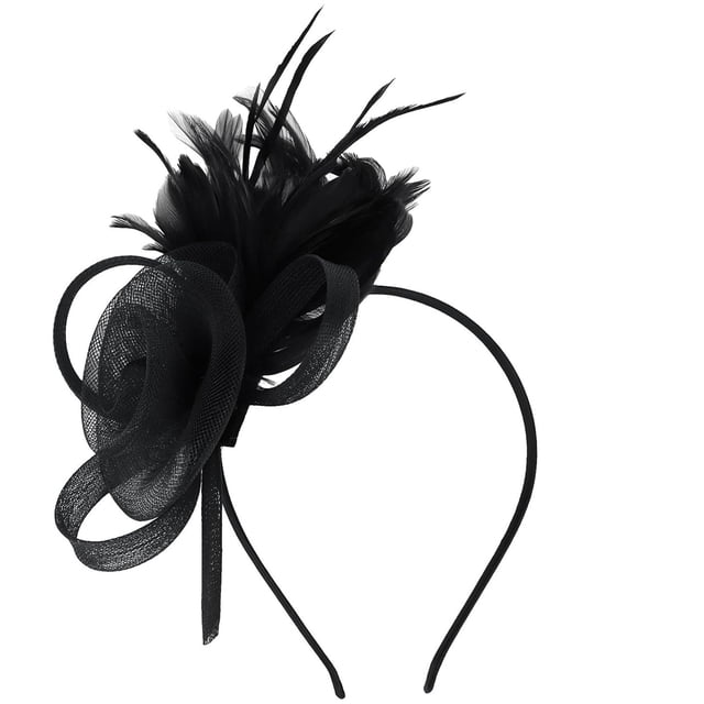 Tulle Mesh Headpiece,Elegant Hat Clip,Party Performance Hair Accessories,Delicate Lightweight Tulle Mesh Craft With Minimalist Decorative Design,Exquisite Hair Clip Ornament For Party,Black