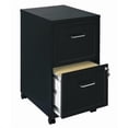 thumbnail image 1 of Cooper 18" 2-Drawer Modern Metal Mobile Smart Vertical File Cabinet in Black, 1 of 12