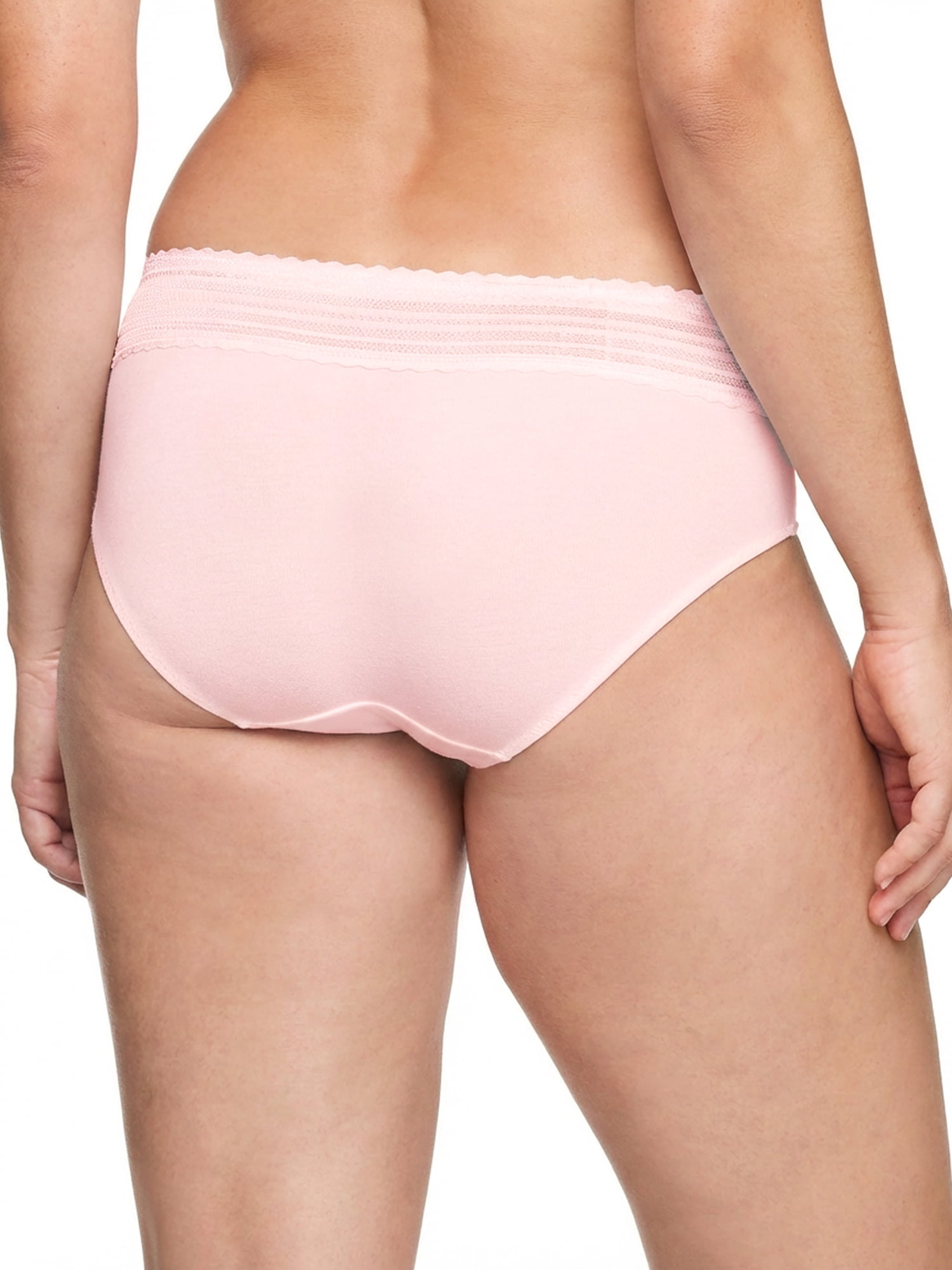Warners® Blissful Benefits Women's Dig-Free Comfort Mid Waist Cotton Hipster with Lace 3-Pack S-3XL