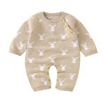 thumbnail image 1 of Combinaison Automne pour Bébés Filles Garçons Manches Longues Col Imprimé Dessin Animé Bunny, 1 of 7