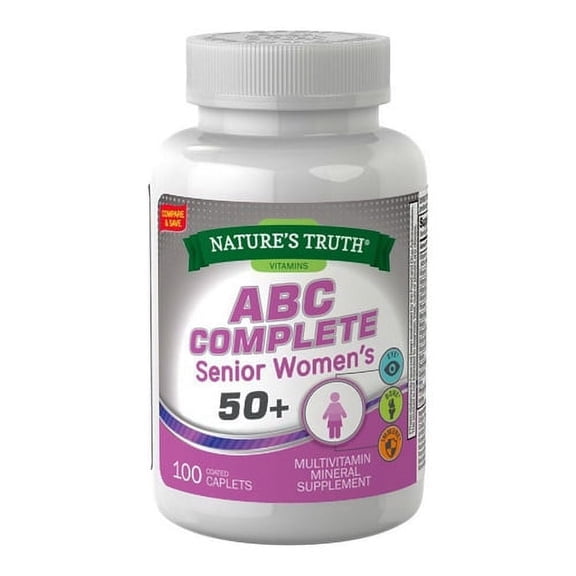 Natures Truth Adult Womens Multivitamin, Senior 50 Plus Caplets, 100 Ea