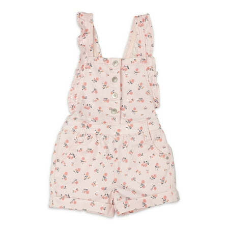 

Wonder Nation Toddler Girls Ruffle Shortall Sizes 2 Toddler-18 Months