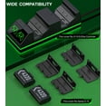 thumbnail image 5 of QQV Xbox Controller Charger,Dual Charging Station with 2x4320mWh Rechargeable Battery Packs for Xbox One/Series X|S /Elite Controller Accessories, 5 of 8