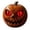 Red, variant on Resin Spooky Pumpkin Figurine with Cat-eye Accents Horror Pumpkins Head Decor Halloween Pumpkins Grimace Decoration for Mantel Shelf Desk Party Display (Red)