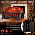 thumbnail image 3 of Inserto de chimenea eléctrica Riseon con control remoto, 5 efectos de llama y temporizador, 120 V, 3 of 7