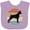 Lavender, variant on Inktastic Boxer Dog Vintage Silhouette Boys or Girls Baby Bib