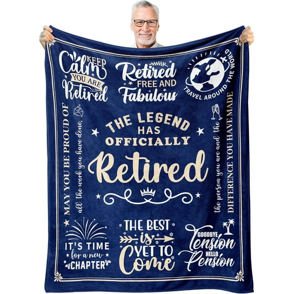 Retirement Gifts for Men 2024, Best Retirement Gifts for Christmas, Funny Retired Gifts for Men, Happy Mens Retirement Blanket, Cool Mens Retirement Gifts for Coworker Teacher Throw Blanket 60"x50"