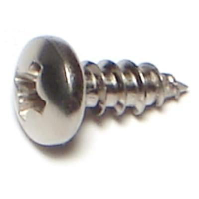 Phillips Drive Quantity 100 Pieces by Fastenere Bright Finish Stainless Steel 18-8 #6 x 3/8 Pan Head Sheet Metal Screws Self-Tapping Full Thread 