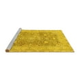 thumbnail image 2 of Ahgly Company Machine Washable Indoor Square Abstract Yellow Modern Area Rugs, 7' Square, 2 of 4
