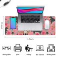 thumbnail image 5 of Long Mouse Pads for Desk,Shiba Inu Dog and Flower Floral Desk Mats on Top Of Desks, Desk Mouse Pad Extra Large with 3mm Non-Slip Base and Stitched Edge for Gaming,Office,Work,Home 31.5"x11.8", 5 of 6