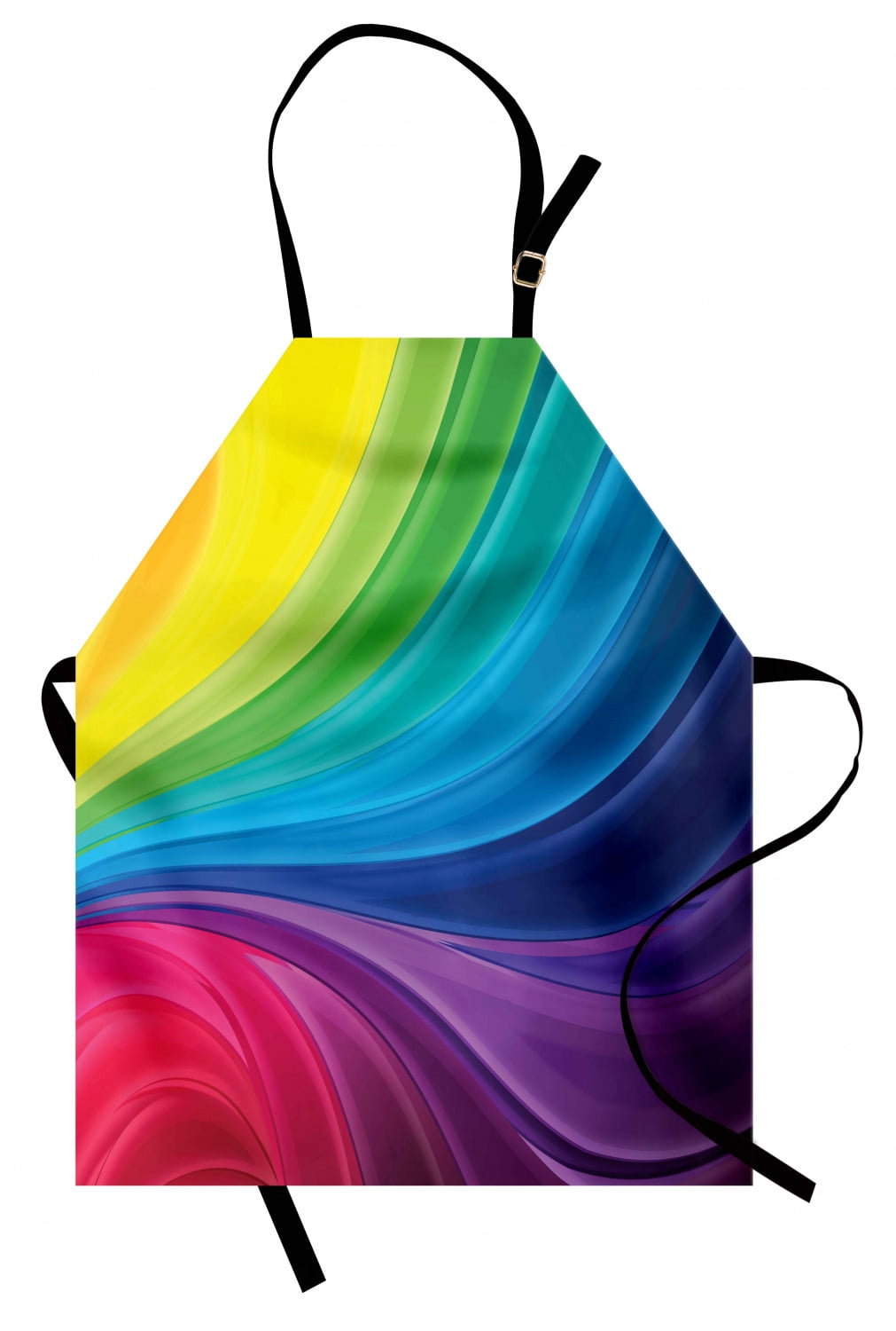 Abstract Apron Abstract Smooth Rainbow Inspired Curvy Lines Pattern ...