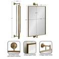 thumbnail image 2 of Kate and Laurel Darbridge Rectangle Pivot Mirror, Gold 24x40, 2 of 9
