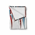 thumbnail image 2 of 4th of July Soft Flannel Fleece Throw Blanket, Independence Day Themed Stars and Swirled Stripes Composition, Cozy Plush for Indoor and Outdoor Use, 50" x 60", Red White and Navy Blue, by Ambesonne, 2 of 6