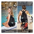 thumbnail image 4 of Mochila De Con CordóN Para NatacióN, Gimnasio, Piscina, Equipo De Entrenamiento Y Deportes, Color Negro, 4 of 5