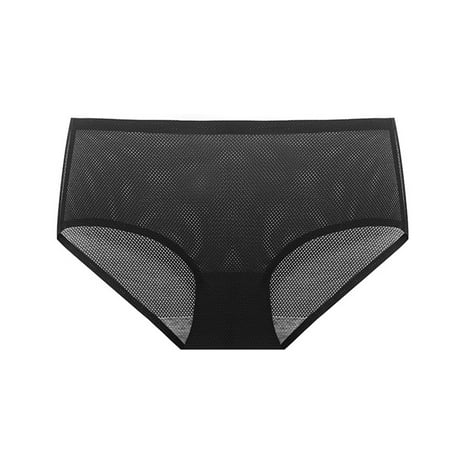 

Modern Underwear! Women s Underwear High Waist Ice Silk Seamless Breathable Briefs Panties Multipack XXL Black