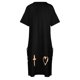thumbnail image 4 of Signs-vestido holgado con bolsillos para mujer prenda de verano con estampado de melocotón en negro, 4 of 6