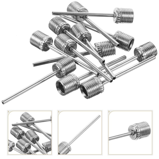 OULII 100Pcs Stainless Steel Ball Pump Needles Portable for Inflating Basketball Soccer Volleyball Football